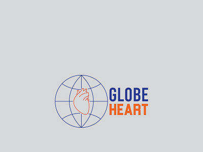 Globe Heart art artist branding design designer designlogo graphic graphic design graphic designer graphics illustrator logo logo designer