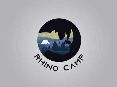 Rhino Camp art branding designer designlogo graphic design graphic designer illustrator logo logo designer logodesign