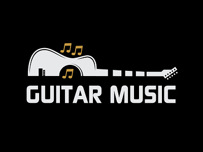 Guitar Music art brand identity business designer designers entrepreneur graphic design graphic designer graphic designers guitar illustrator logo logo designer logos minimal minimal design minimal logo startup startups vector