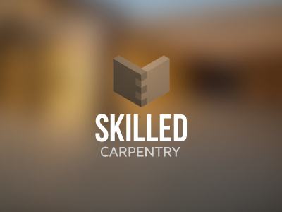 Skilled Carpentry Logo Concept carpentry logo skilled timber typography wood