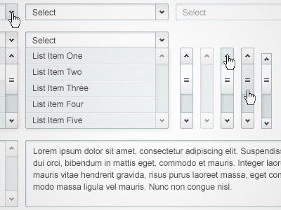 Scroll and Dropdowns dropdown interaction interface list scroll scrollbar textbox ui