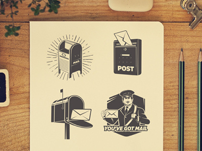 Post logos and black dobrograph graphic icons logo logotype mail monochrome post postman white