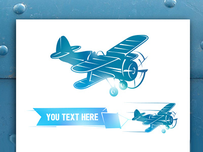 Retro Airplanes air airplanes club dobrograph fly logo logotype pilot plane retro ribbon sign