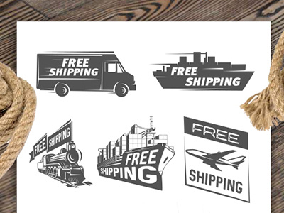 Free shipping airplane black dobrograph free graphic logo logotype ship shipping sign stock truck