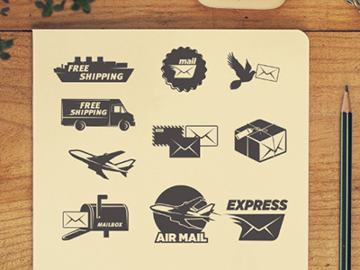 Post mail air contact express free mail mailbox post postage shipping stamp vector