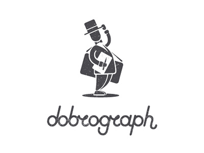 Dobrograph dobrograph graphic logo logotype man sign typography