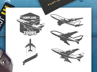 Airplane tours air airplane aviator cloud logo tours
