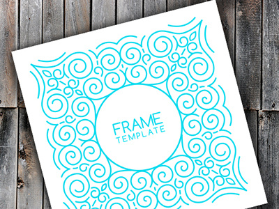 Frame template frame line paper template vector