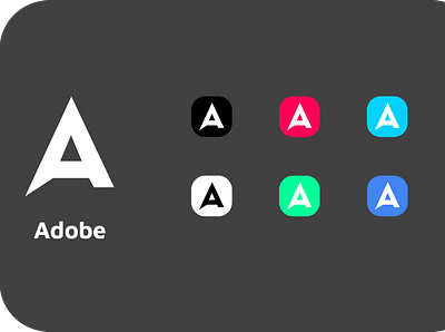 Adobe Logo Re-Desing adobe aftereffects animate brand branding company design dribbble graphic design illustrator logo minimal