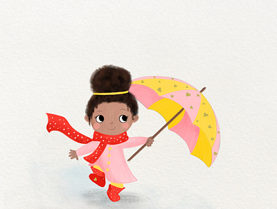 rain boots kid lit illustration