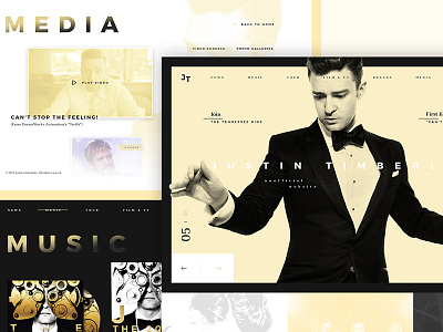 JT Website Redesign jt justin timberlake redesign trendy website