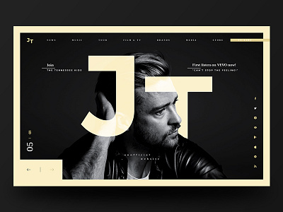 JT Website Redesign #4 justin timberlake redesign website