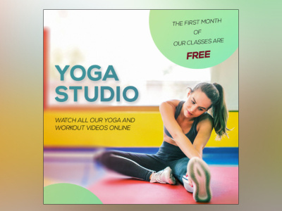 yoga studio ads design graphic design