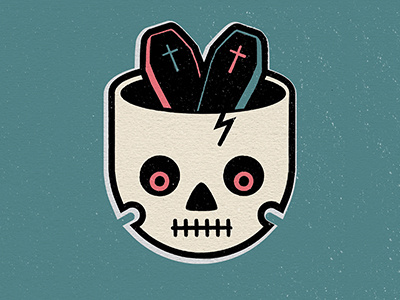 We're All Going To Die death debut illustration skull