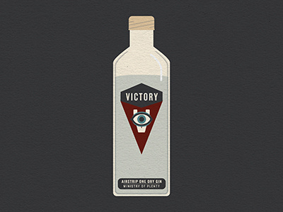 Victory Gin 1984 eye illustration literature