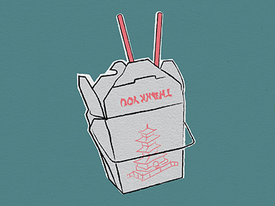 Friday Takeout food illustration vector