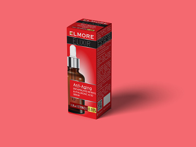 Elmore Elixir Anti-Aging Serum Packaging Design