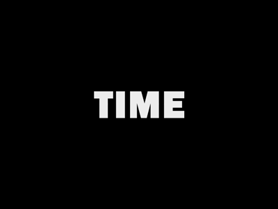 Time changes animation logo text