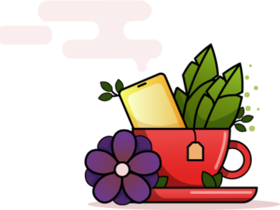 A cup of tea icon illustration vector