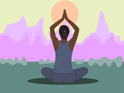 Yoga asana illustration morning vector yoga