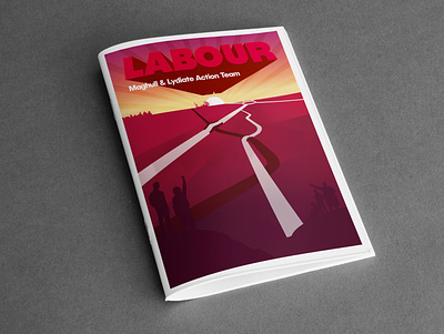 Maghull Branch Labour Party Leaflet design illustration labour red sunrise vector