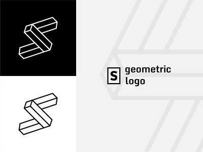 S geometric logo branding design illustrator logo