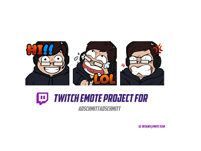 twitch emote for | adschmitt art design emote icon illustration illustrator logo minimal twitch twitchemotes ui web website