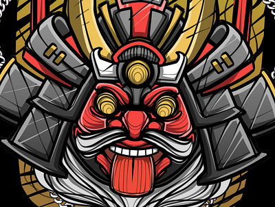SAMURAI | Detail illustration branding design illustration illustrator logo mask rdcl redicul samurai vector