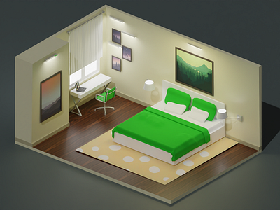 Minimal Room 3d 3d illustration blender clean design home house illustration minimal render twinbrosco