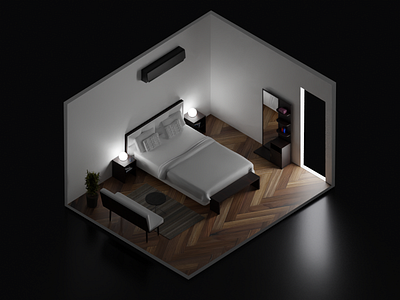 Bedroom Design 3d illustration blender clean design home house illustration minimalistic minmal render trendy twinbrosco