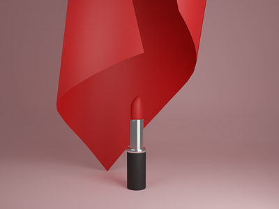 Lipstick 3d 3d illustration blender clean cute design illustration render trendy twinbrosco