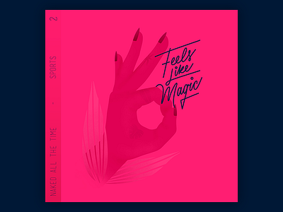 Feels Like Magic album cover color design gradients hands illustration lettering music sports summer soundtrack tropical vector