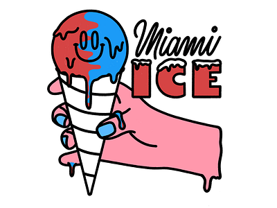 Proudly serving since 1988 branding design ice cream illustration lettering logo miami snow cone