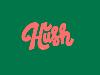 Hush now color design illustration lettering logo type typography