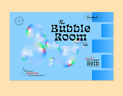 The Bubble Room color design illustration layout type vector