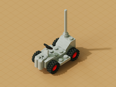 Lego Classic Space - 886 Space Buggy 3d 3d art lego voxel voxel art voxelart