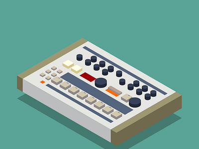 Roland TR-909 art isometry lowpoly music resampled roland svg tr909 vector