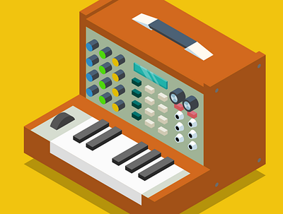 Modular inkscape isometry lowpoly music svg synthesizer vector