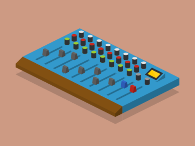 Mixing console isometric