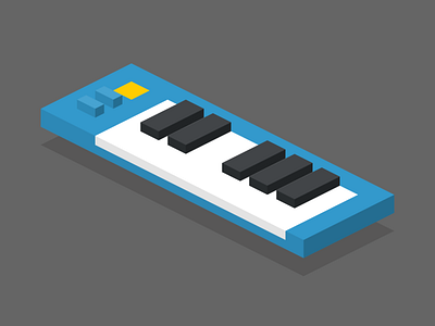 MIDI Nano Key axonometric isometric keyboard midi music