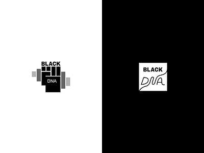 Black DNA black brand design dna identity logo minimal