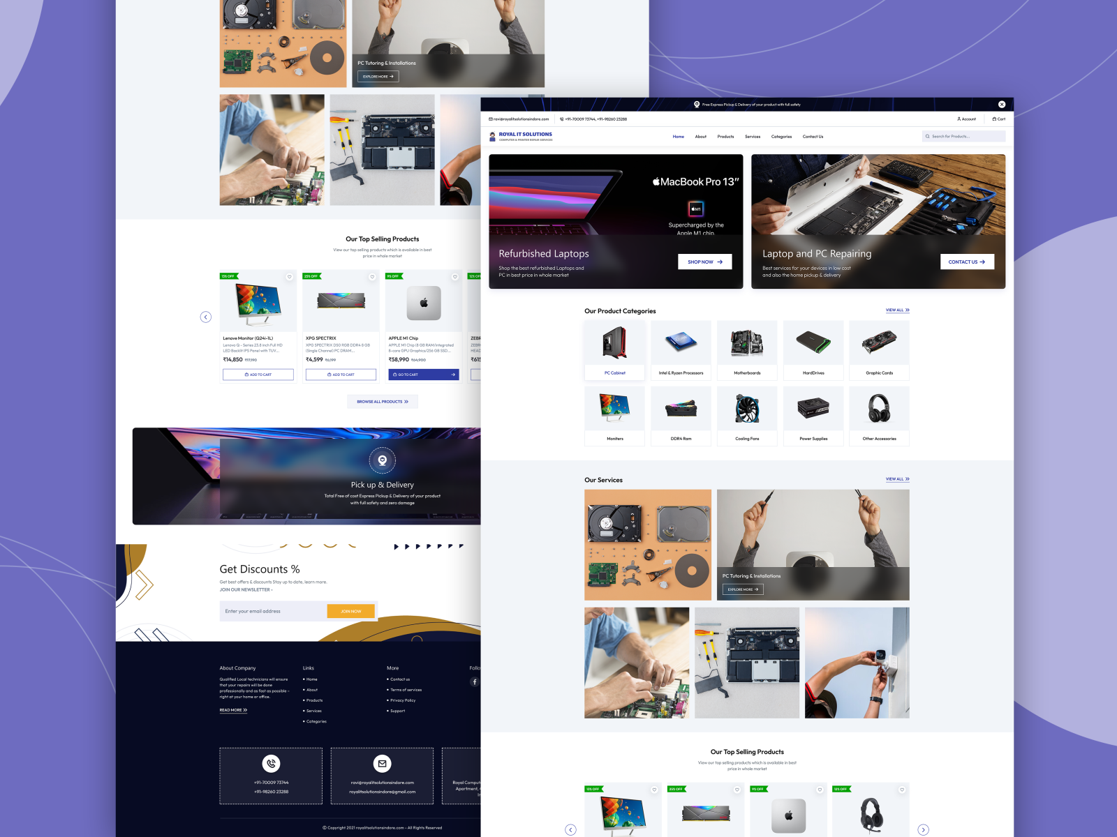 Computer Accessories site by adnankhan on Dribbble