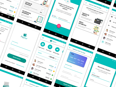 PaySur Android mockups android app design material mobile mockup ui ux