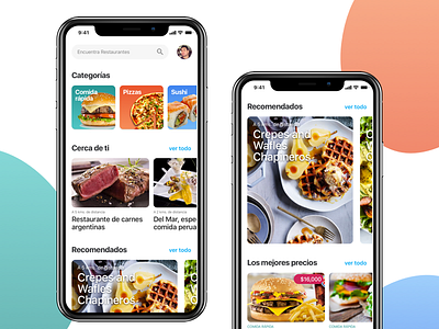 iPhone X - Food app app food ios iphone x mobile ui ux