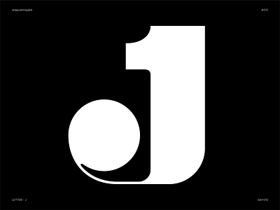 Letter J - Experimental 36daysoftype design guide experiment experimental flat icon letter lettering logo type design typeface typography