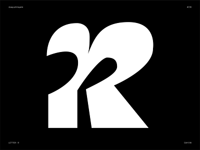 Letter R - Experimental 36daysoftype experiment experimental flat icon letter lettering r letter logo type design typeface typography