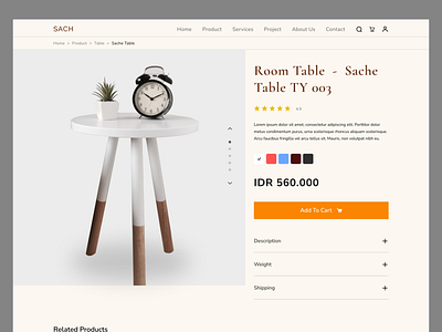 Product Page Sach Interior Website ecommerce interior minimal shop simple store ui uidesign uxdesign woocommerce