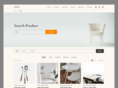 Shop Page Sach Interior Website design ecommerce minimal olshop shop simple store ui uidesign uxdesign