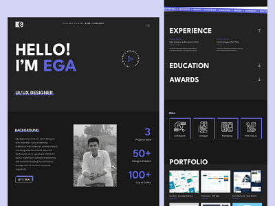 Portfolio Web Design - Exploration bold minimal portfolio simple typography uidesign uxdesign web design