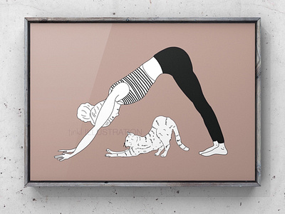 Yoga Art Print "Cat Yoga"